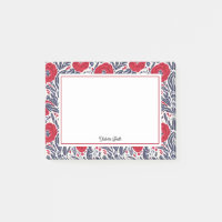 Pépites Florales Rouge Et Bleu