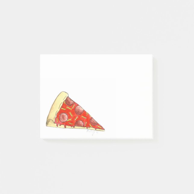 Post-it® Pepperoni Fromage Pizza Slice Foin Poster Son (Devant)