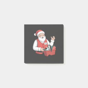 Post-it® Père Noël drôle Caissier Magasin de Noël Travaille