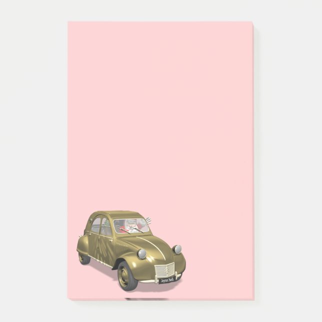 Post-it® Père Noël En Citroen 2CV (Devant)
