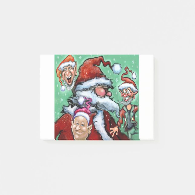 Post-it® Père Noël et Elfes de Noël (Devant)