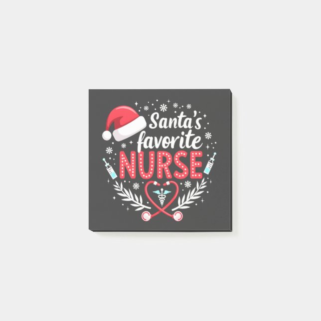 Post-it® Père Noël Infirmière préférée Noël Infirmière (Devant)