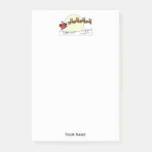 Post-it® Père Noël Reindeer Sur La Neige Couverte Ville Lt 