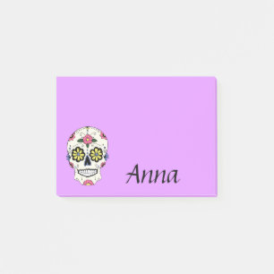Post-it® Personalisé Purple Sugar Skull Post It Notes