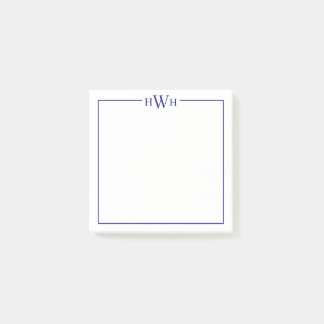 Post-it® Personalized Border Monogram Stationery