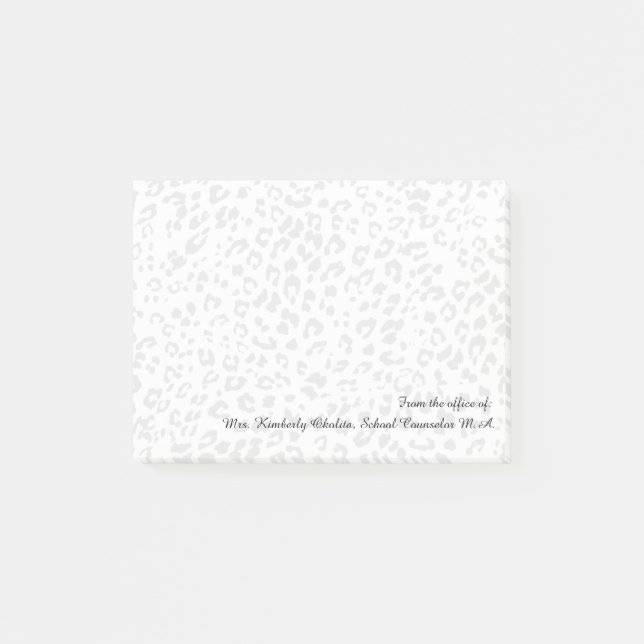 Post-it® Personalized Leopard Print Office Post-it Notes (Devant)
