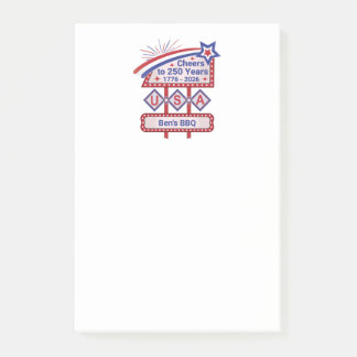 Post-it® Personalized USA 250–Patriotic Retro Marquee