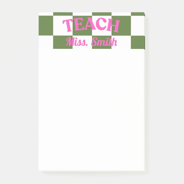 Post-it personnalisable pour enseignant (Devant)