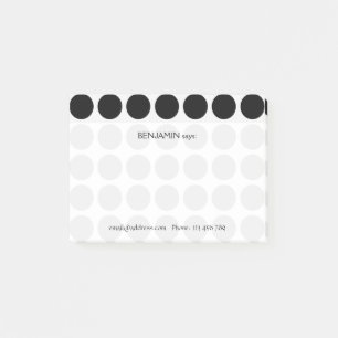 Post-it® Personnalisable tout Motif de Pois de couleurs en 