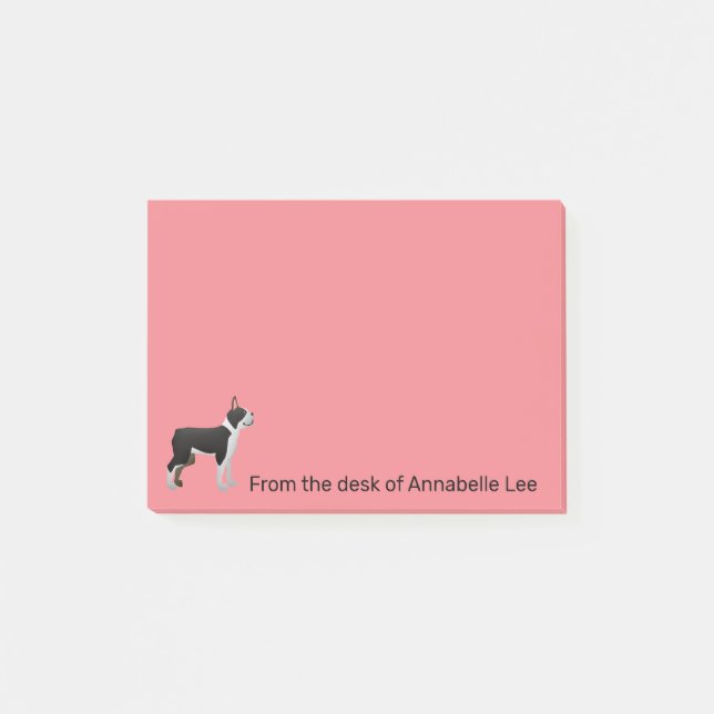 Post-it® Personnalisation de Boston Bull Terrier (Devant)