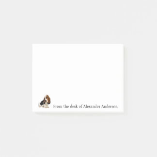 Post-it® Personnalisation réaliste de Basset Hound
