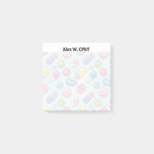 Post-it® Personnalisé 3x3 Pharmacy Sticky Notes, drôle (Devant)