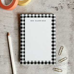 Post-it® Personnalisé à carreaux noirs et blancs