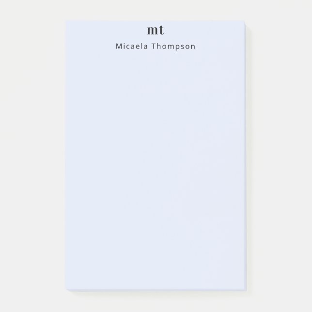 Post-it® Personnalisé à peine violet + initiales (Devant)