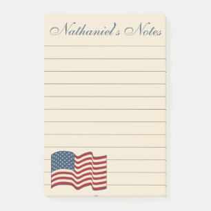 Post-it® Personnalisé American Flag Post It Notes Cadeau