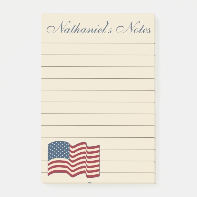 Post-it® Personnalisé American Flag Post It Notes Cadeau (Devant)