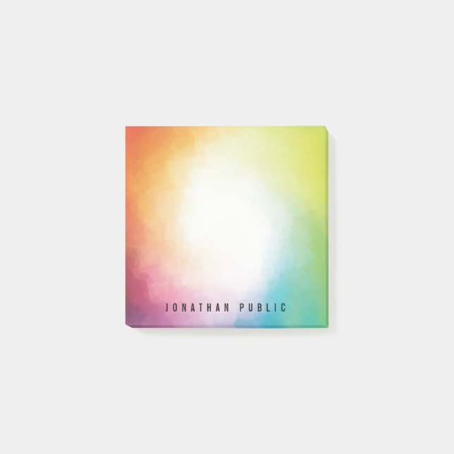 Post-it® Personnalisé bleu violet vert rouge orange jaune (Devant)