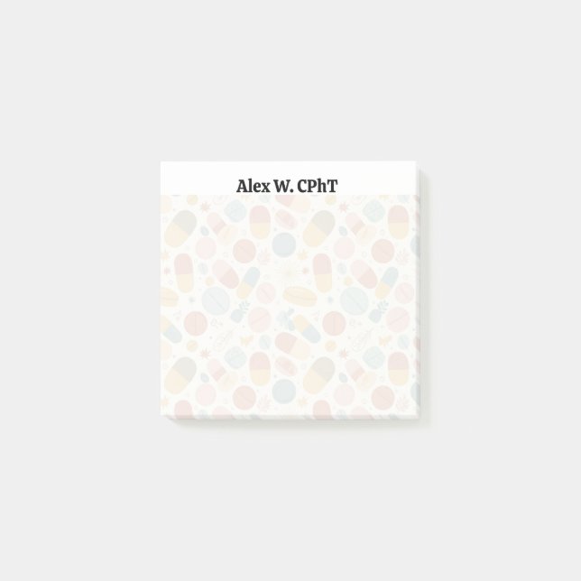 Post-it® Personnalisé Boho Pharmacy Sticky Notes Étoiles (Devant)