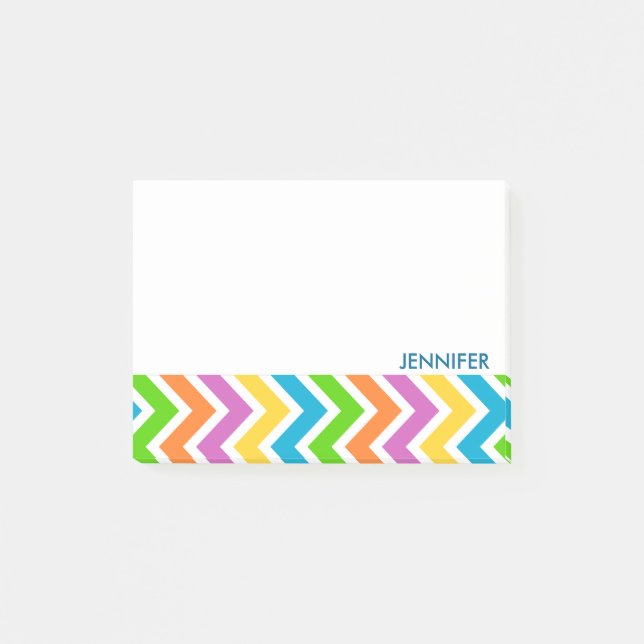 Post-it® Personnalisé couleur Motif Chevron (Devant)