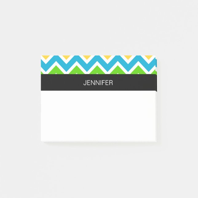 Post-it® Personnalisé couleur Motif Chevron (Devant)