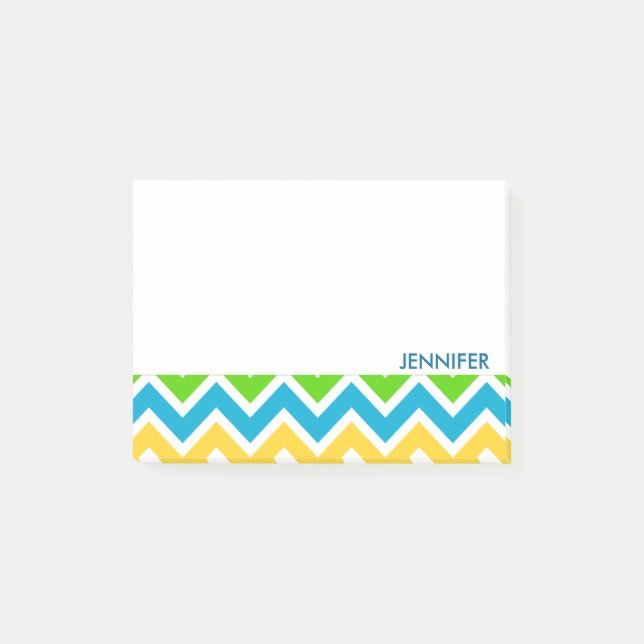 Post-it® Personnalisé couleur Motif Chevron (Devant)