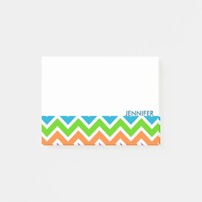 Post-it® Personnalisé couleur Motif Chevron (Devant)