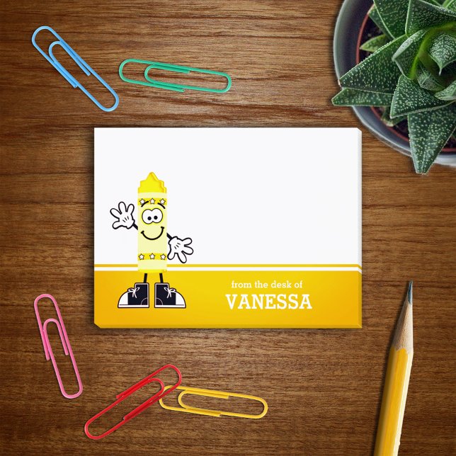 Post-it® Personnalisé Crayon Jaune (Créateur téléchargé)