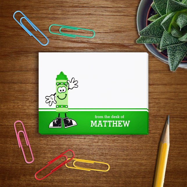 Post-it® Personnalisé Crayon vert (Créateur téléchargé)