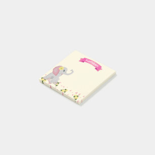 Post-it® Personnalisé Cute Baby Elephant Baby shower Favori