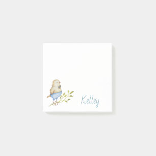 Post-it® Personnalisé Cute Bird Botanique