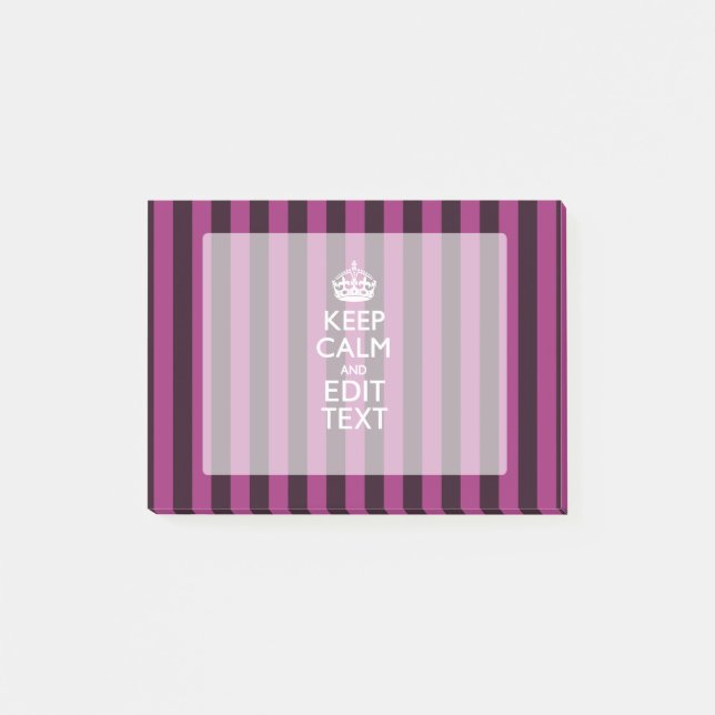 Post-it® Personnalisé GARDEZ LE CALME et votre texte sur le (Devant)