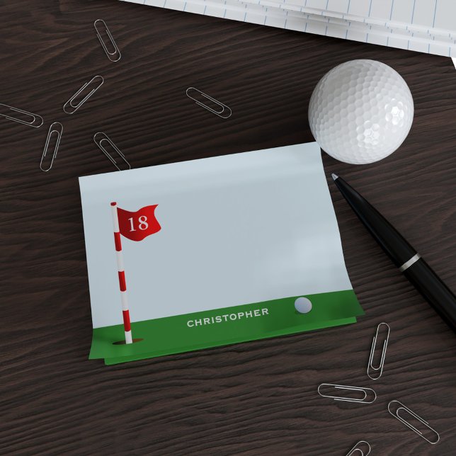 Post-it® Personnalisé Golf Putting Green Post it Notes (Just add your name to the putting green and add your favorite flag number)