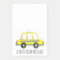 Personnalisé Jaune NYC À damiers Taxi Cab Poster