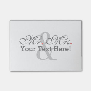 Post-it® Personnalisé M. et Mme Plus Couleur personnalisabl