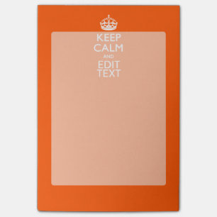Post-it® Personnalisé MAINTENEZ CALME ET éditez l'orange