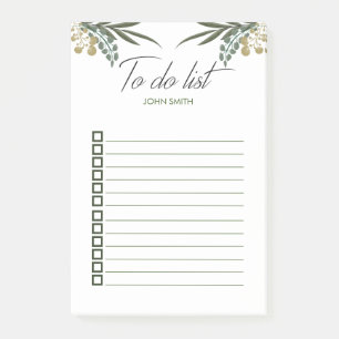 Post-it® Personnalisé Moderne Aquarelle Feuilles botaniques