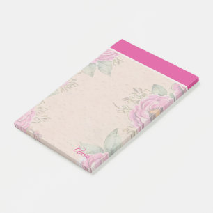 Post-it® Personnalisé Moderne Vibrant rose arrière - plan b