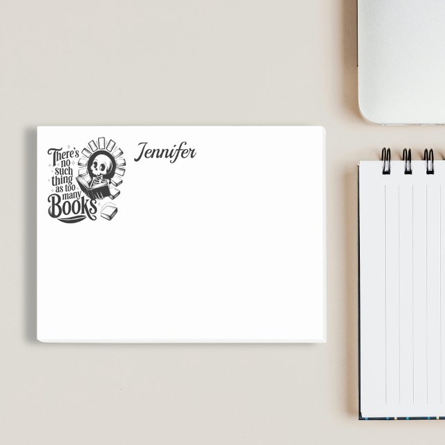 Post-it® Personnalisé Pas Trop de Livres (No such thing as too many books post it notes)