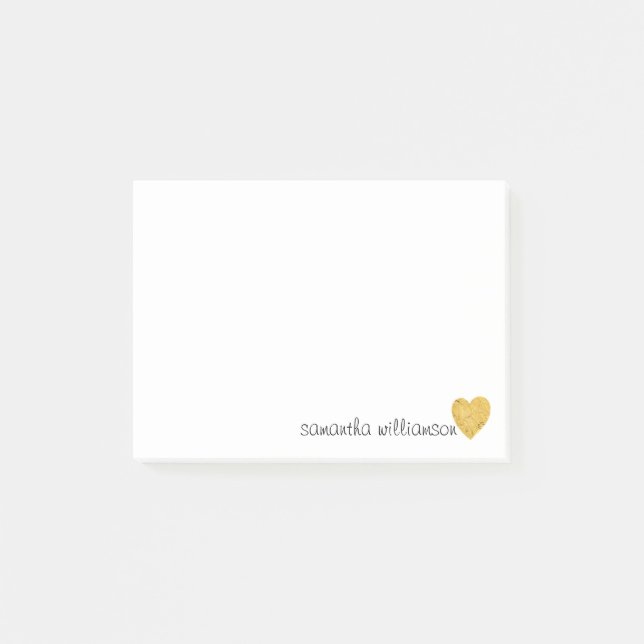 Post-it® Personnalisé Personnalisé Tendance Glam Gold Foil  (Devant)