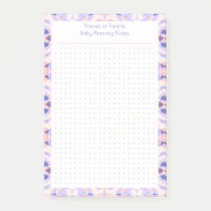 Post-it® Personnalisé Pretty Purple Dot Grid Nouveau Maman