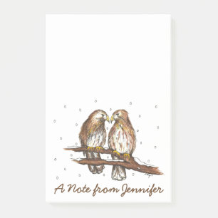 Post-it® Personnalisé Red Tail Hawk Oiseau Lovebird Poster