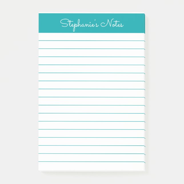 Post-it® Personnalisé Turquoise simple (Devant)