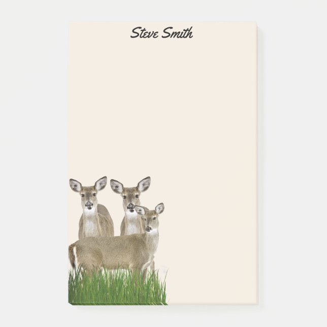Post-it® Personnaliser Avec Son Nom Whitetail Deer (Devant)