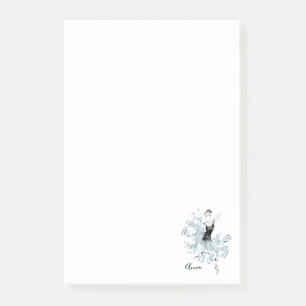 Post-it® Personnaliser Ballerina Sketch en bleu