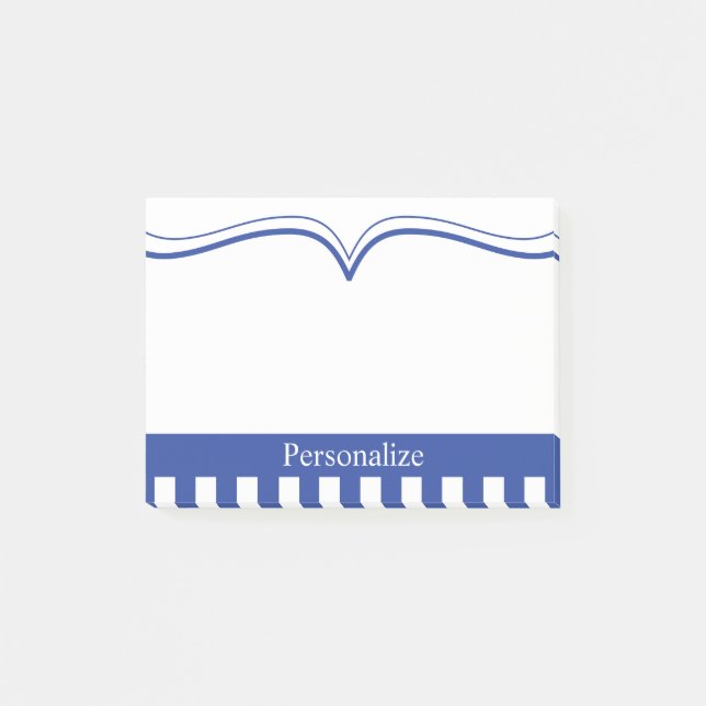 Post-it® Personnaliser le bleu électrique classique (Devant)