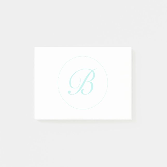 Post-it® Personnaliser le monogramme de script dans un cerc (Devant)
