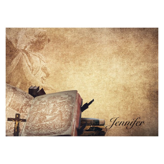 Post-it® Personnaliser le nom Angel, Livre et Croix (Créateur téléchargé)