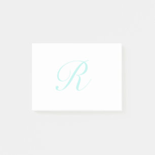 Post-it® Personnaliser Monogramme de script, Turquoise lége