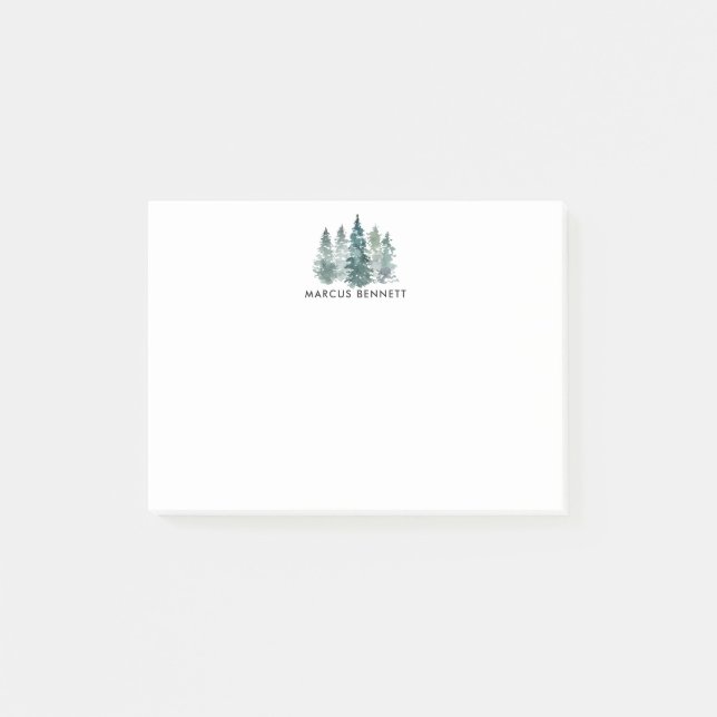 Post-It Personnalisés | Pins Minimalistes Rustique (Devant)