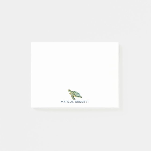 Post-It Personnalisés | Tortue de Mer (Devant)